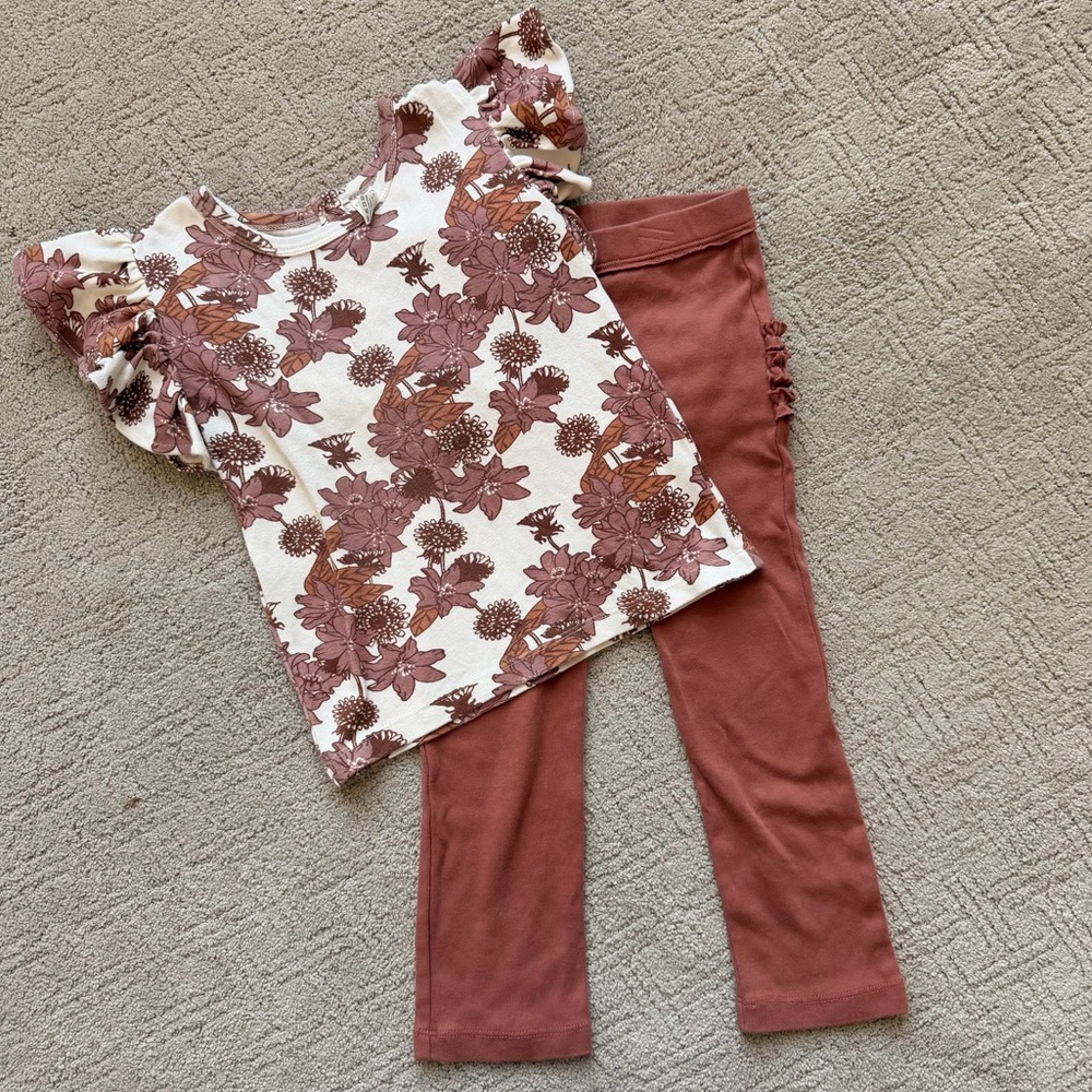 Kate Quinn Organic Floral Ruffle Outfit